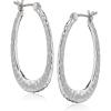 imageNine West Womens Small Teardrop Hoop Earrings Silver Tone