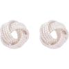 imageNine West quotChain Gangquot Knot Button EarringsSilver Tone
