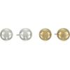 imageNine West quotChain Gangquot Knot Button EarringsTwo Tone