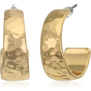 imageNINE WEST Womens Classics Womens Polished Gold Tone Hoop Earrings