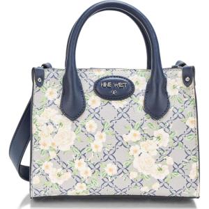 imageNine West Archy Mini SatchelNavy Floral Logo