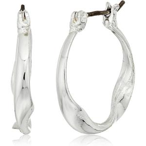 imageNine West Womens Hoop Earrings Silver Tone