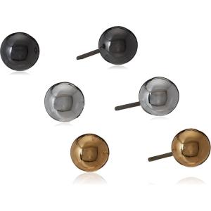 imageNine West Womens Trio Ball Stud Post Earrings Tri Tone