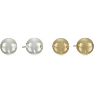 imageNine West quotChain Gangquot Knot Button EarringsTwo Tone