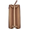 imageNine West Lockup 9s Zip Around with WristletBrown Logo Mahogany