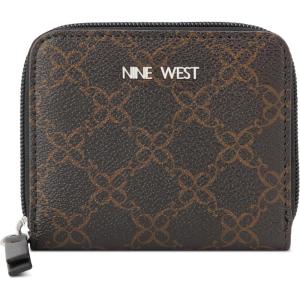 imageNine West NORAH SLG SMALL ZIP AROUNDBrown Logo Black