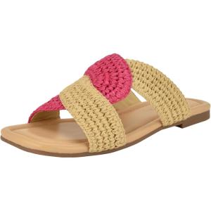 imageNine West Womens Quara Flat SandalLight NaturalPink 111