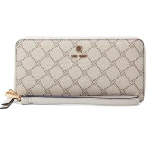 imageNine West Lockup 9 Zip Around Wallet with WristletMushroom Logo Milk