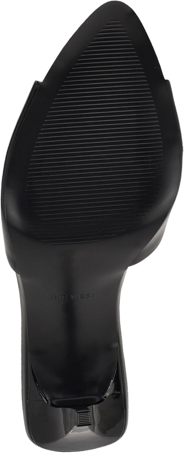 imageNine West Womens Hather Heeled SandalBlack Patent 001
