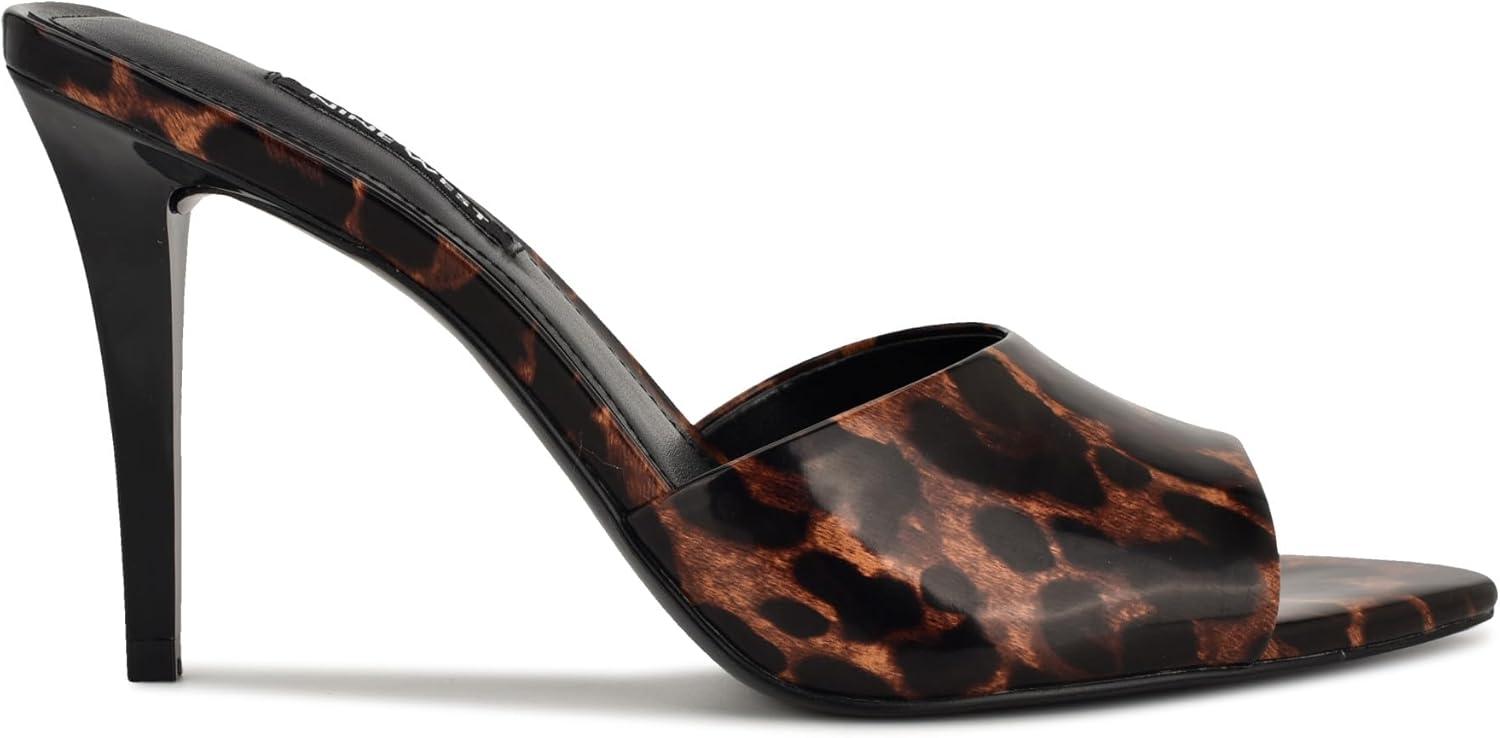 imageNine West Womens Hather Heeled SandalLeopard Patent 200