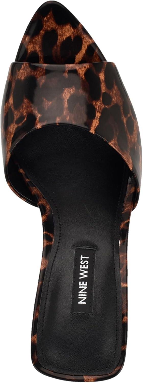 imageNine West Womens Hather Heeled SandalLeopard Patent 200