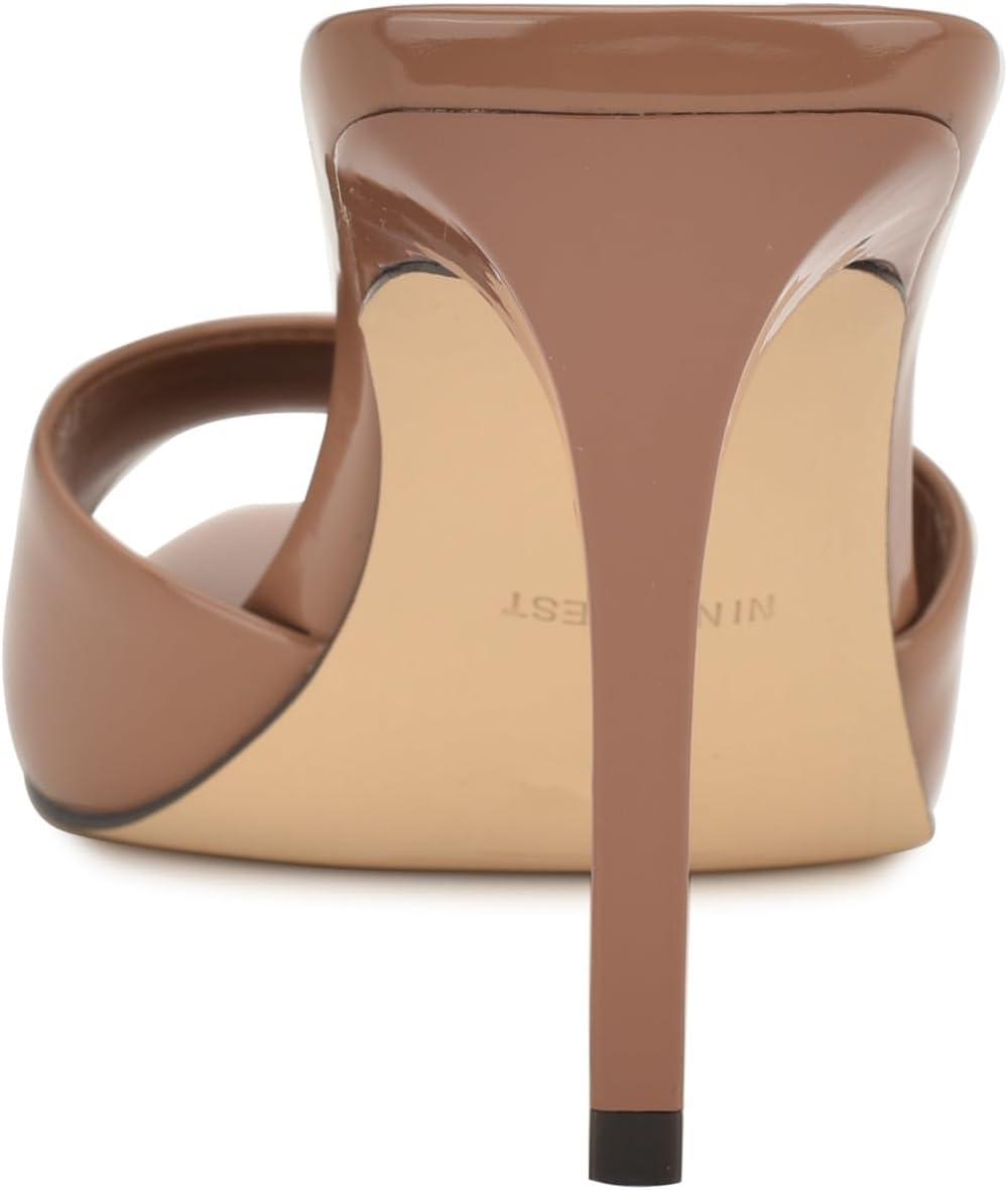 imageNine West Womens Hather Heeled SandalMedium Natural Patent 101