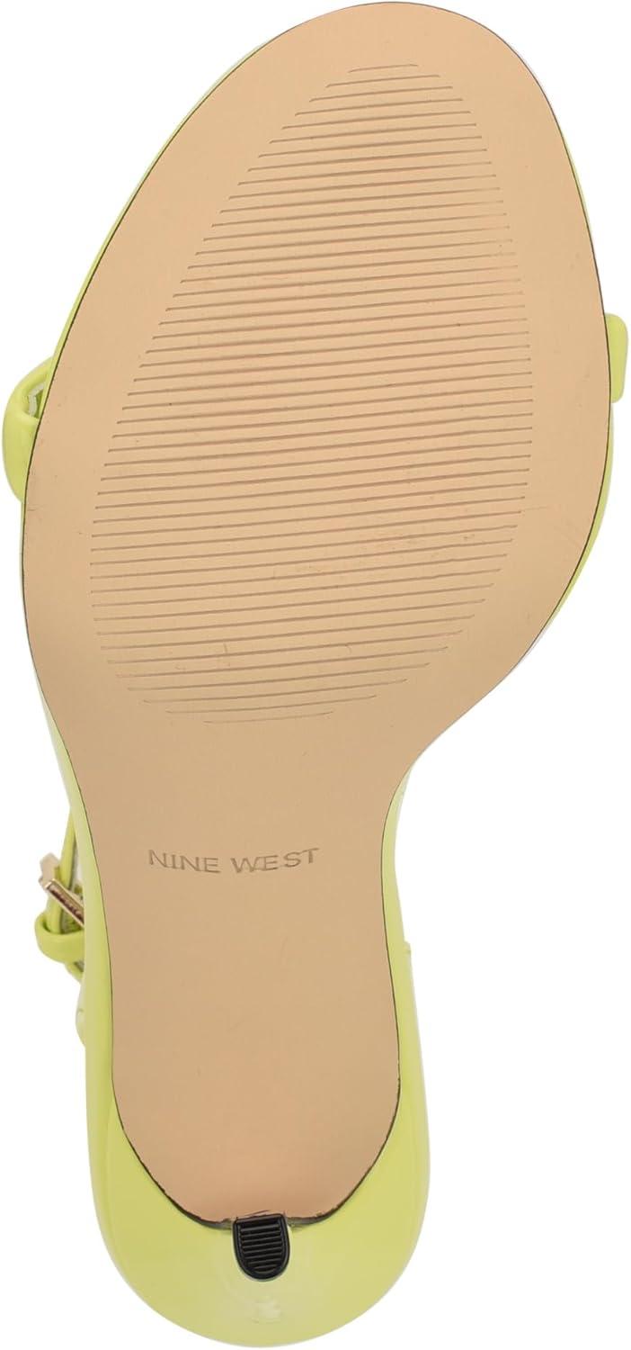 imageNine West Womens Mandey Heeled SandalYellow Patent 700