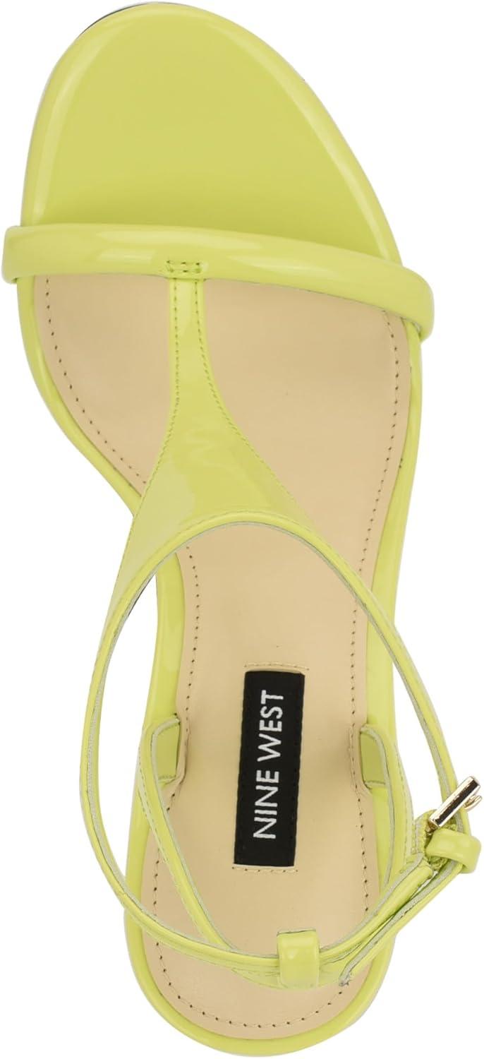 imageNine West Womens Mandey Heeled SandalYellow Patent 700