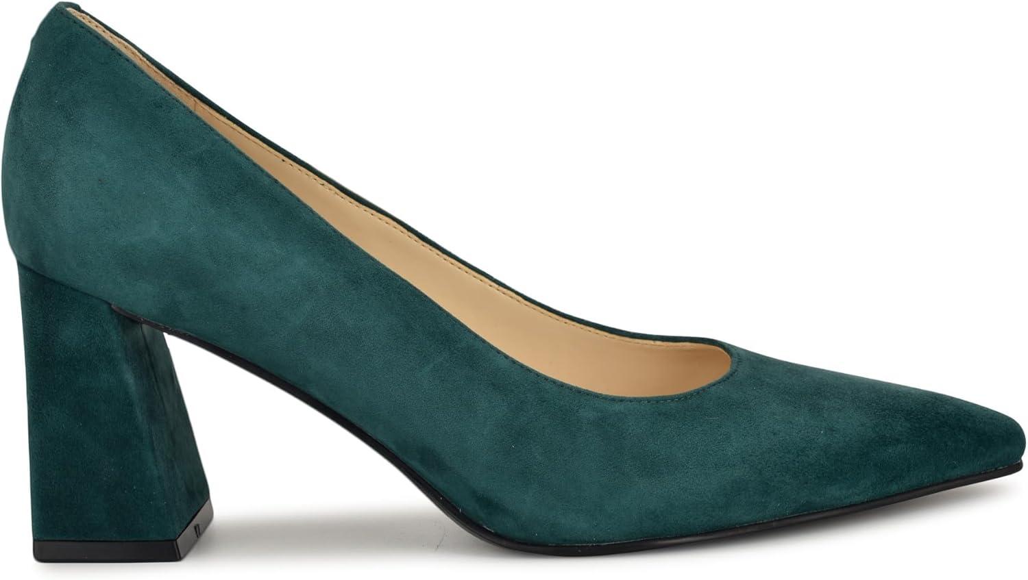 imageNine West Womens Monda PumpDark Green Suede 300