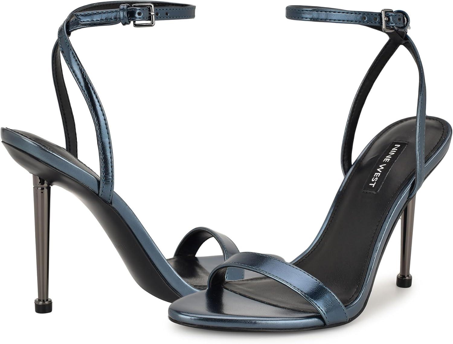 imageNine West Womens Reina Heeled Sandal Teal Blue 425 8