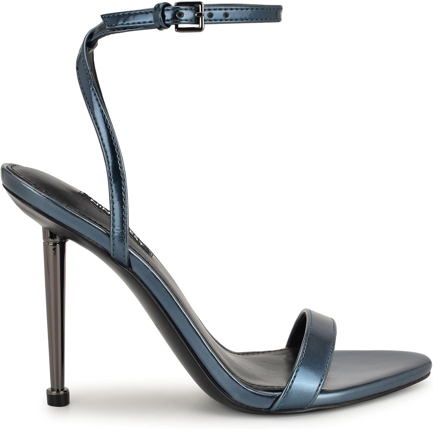 imageNine West Womens Reina Heeled Sandal Teal Blue 425 8