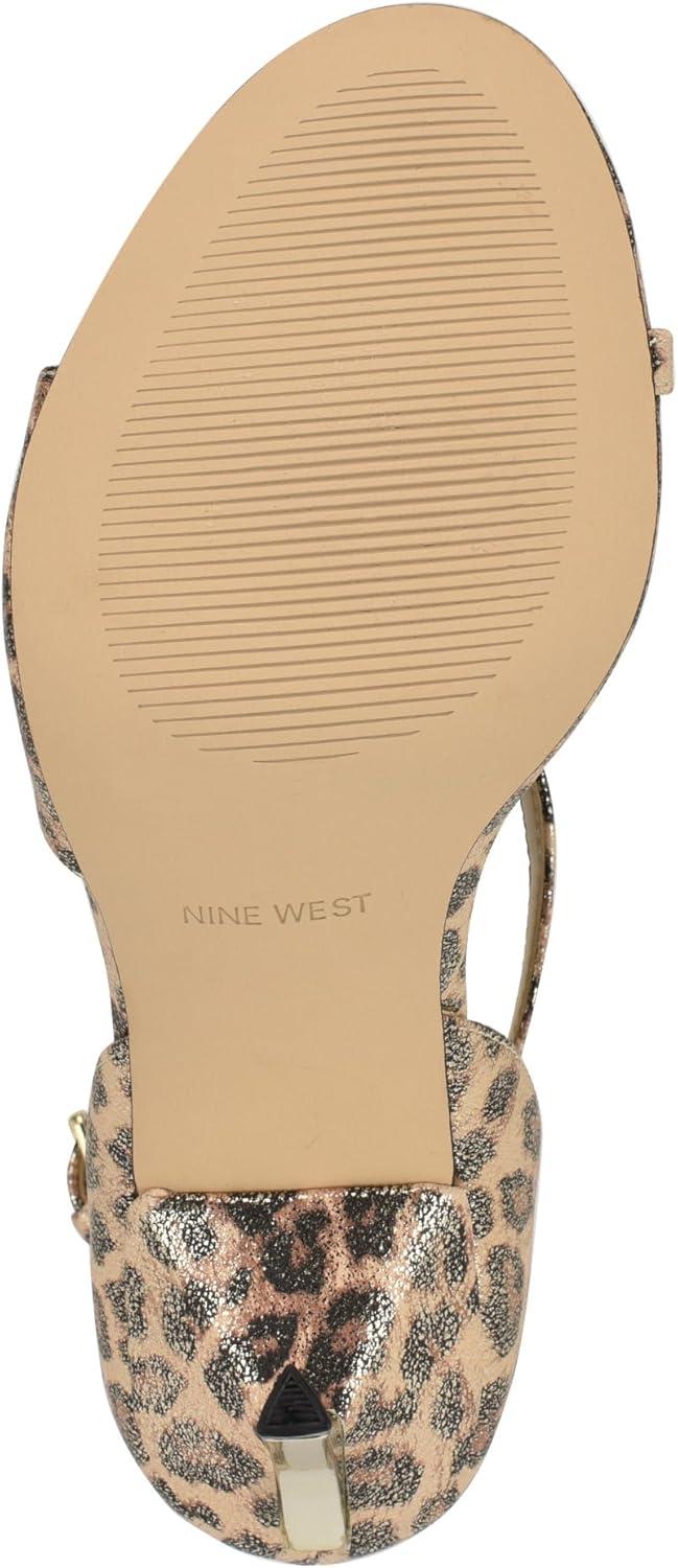 imageNine West Womens Shimmy Heeled SandalGold Shimmer Leopard 710
