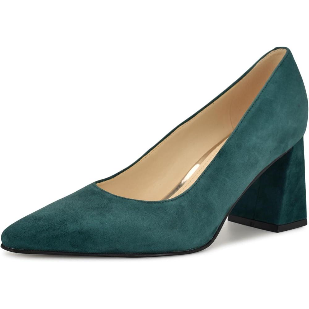 imageNine West Womens Monda PumpDark Green Suede 300