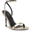 imageNine West Womens Reina Heeled Sandal Light Gold 714 8