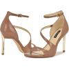 imageNine West Womens Shimmy Heeled SandalMedium Natural Patent 101