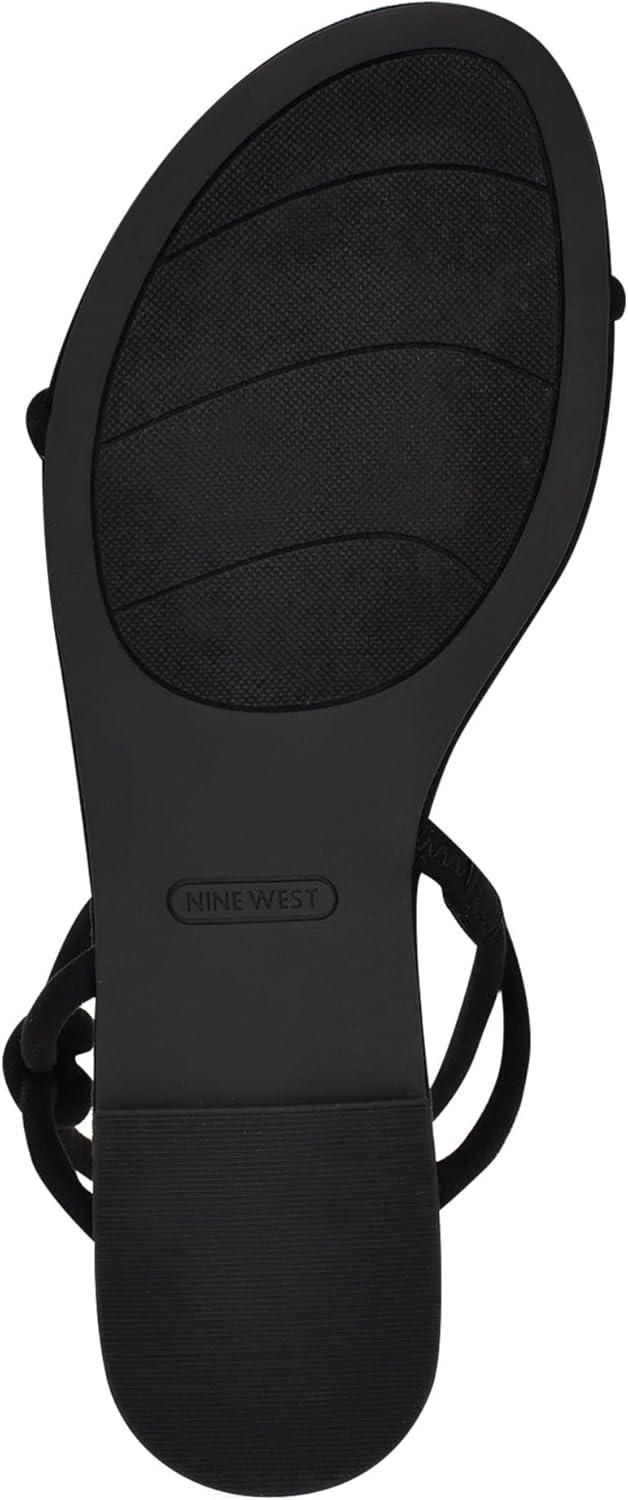 imageNine West Womens Maizy Flat SandalBlack 001