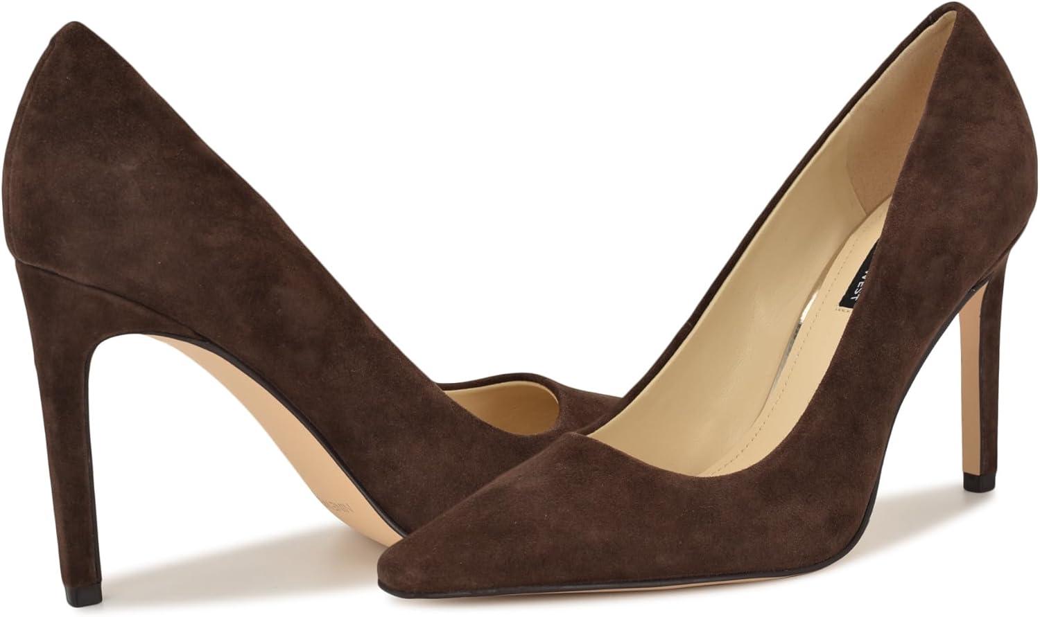 imageNine West Womens Oraye PumpDark Brown Suede 200