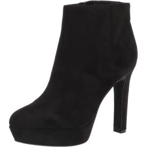 imageNine West Womens Glowup Ankle BootBlack Suede