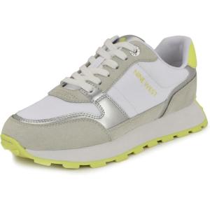 imageNine West Womens Kalah SneakerLight GreyNeon Yellow Multi 050