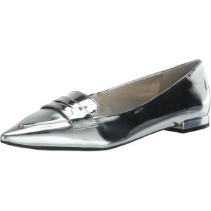imageNine West Womens Lallin Ballet FlatSilver Mirror Metallic