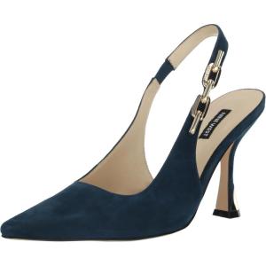 imageNine West Womens Veroni PumpDark Teal Blue Suede