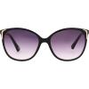 imageNine West Womens Lorelai Sunglasses Cateye Shiny Black 55 mmShiny Black