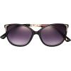 imageNine West Womens Lorelai Sunglasses Cateye Shiny Black 55 mmShiny Black