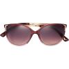 imageNine West Womens Lorelai Sunglasses Cateye Shiny Black 55 mmWine Gradient