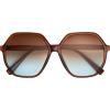 imageNine West Womens Nina Sunglasses GEO Brown 56mmBrown