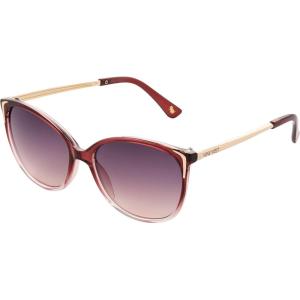 imageNine West Womens Lorelai Sunglasses Cateye Shiny Black 55 mmWine Gradient
