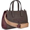 imageNine West Pauline Mini Tote CrossbodyDark Brown Logo Boysenberry
