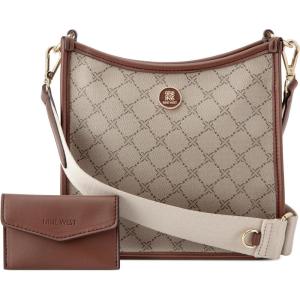 imageNine West Nalini Small CrossbodyBeige LogoMahogany