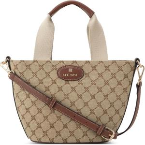 imageNine West Pyper Mini Tote CrossbodyMocha LogoMahogany