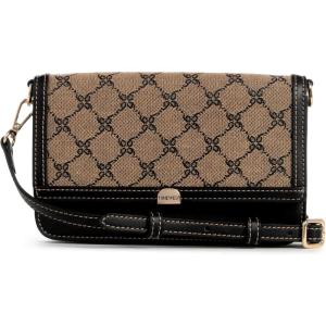 imageNine West Womens Park Slope Phone Wallet CrossbodyNatural LogoBlack