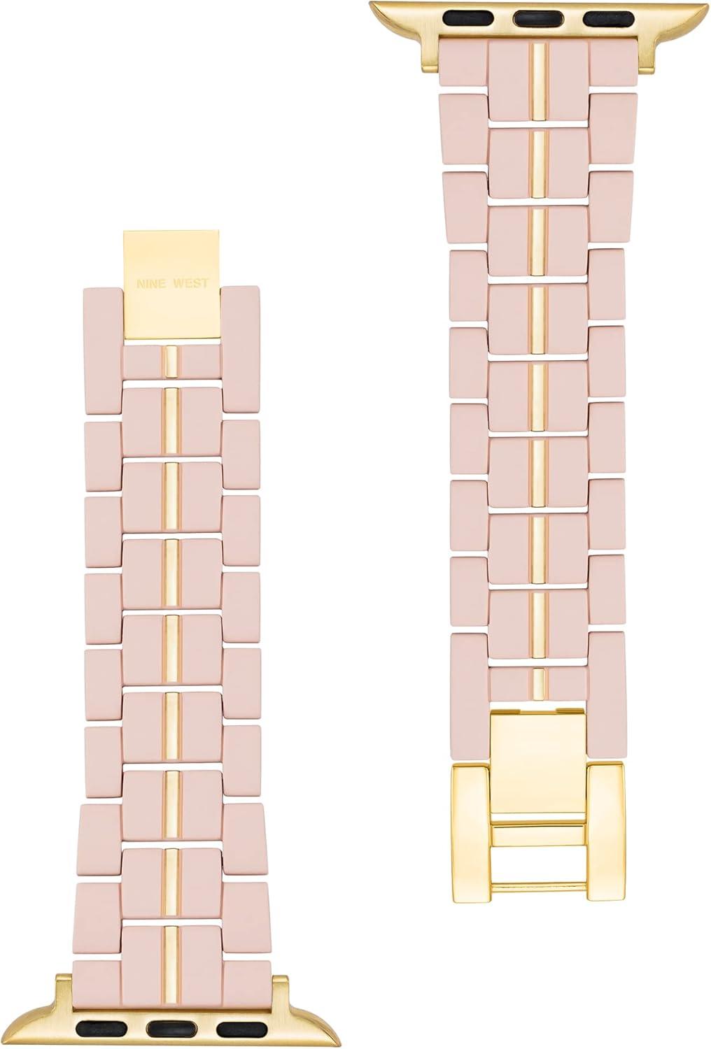 imageNINE WEST Fashion Rubberized Bracelet for Apple Watch Secure AdjustableLight PinkGold