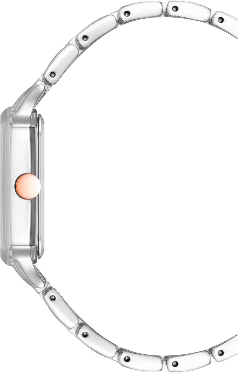 imageNine West Womens Bracelet WatchSilverToneRose GoldTone