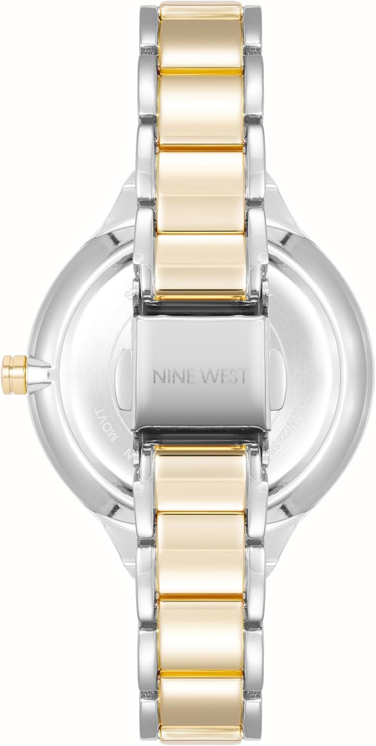 imageNine West Womens Bracelet WatchTwo ToneGlitter