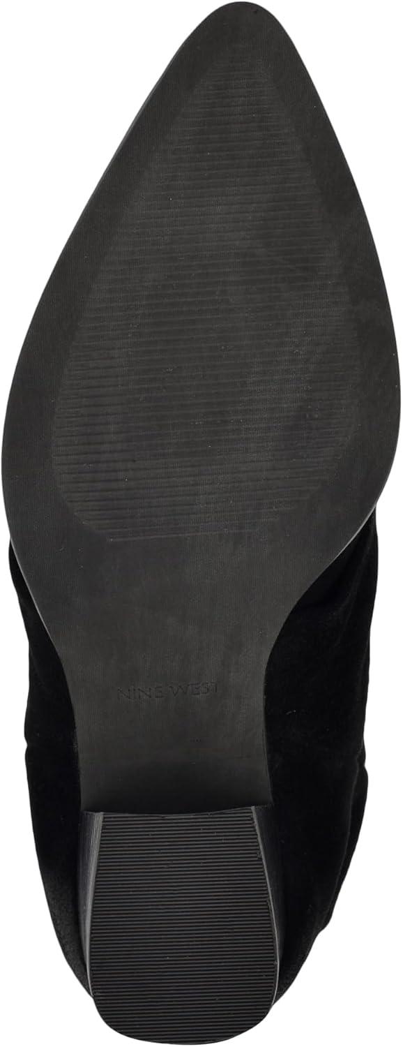imageNine West Womens Chaye Mid Calf BootBlack Suede 002