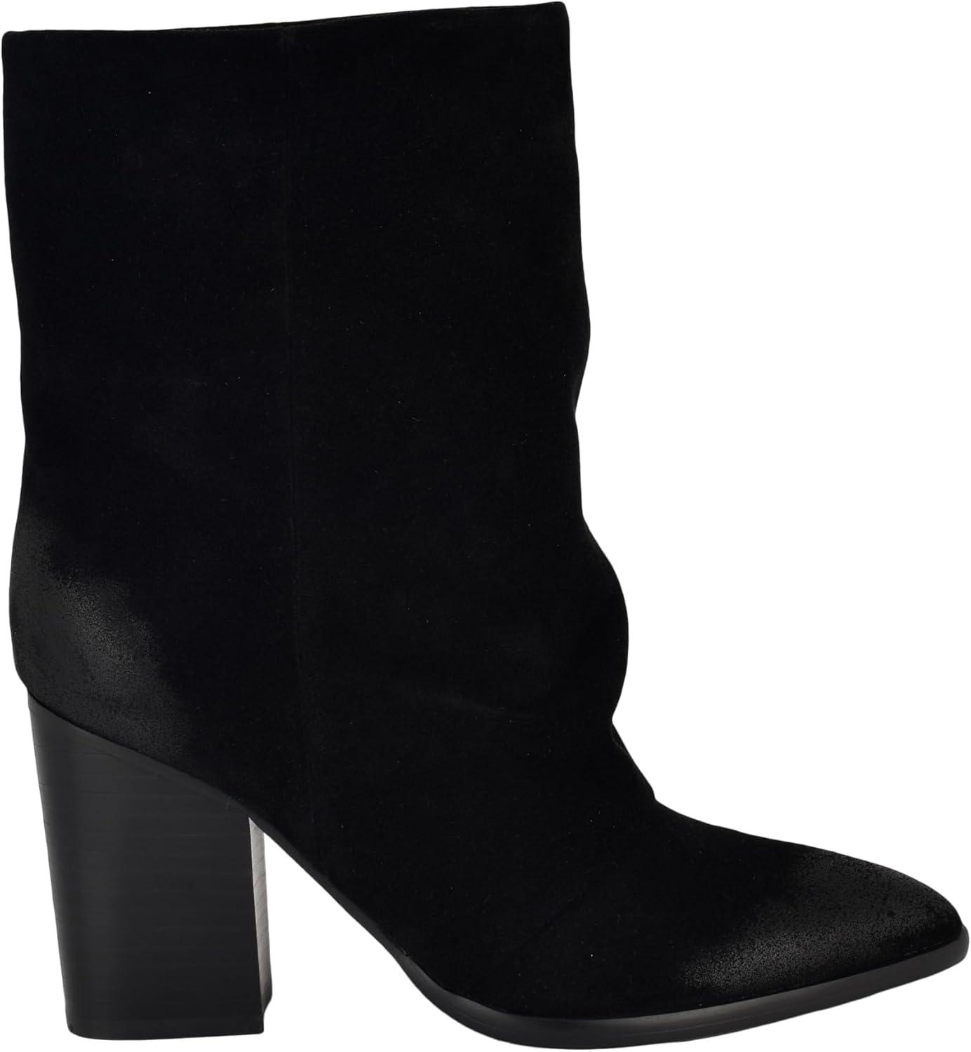 imageNine West Womens Chaye Mid Calf BootBlack Suede 002