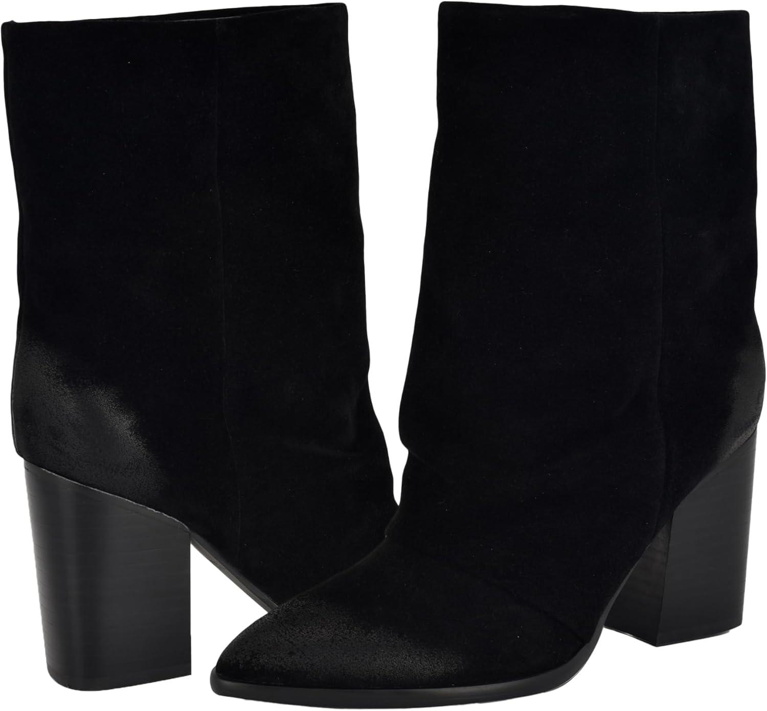 imageNine West Womens Chaye Mid Calf BootBlack Suede 002