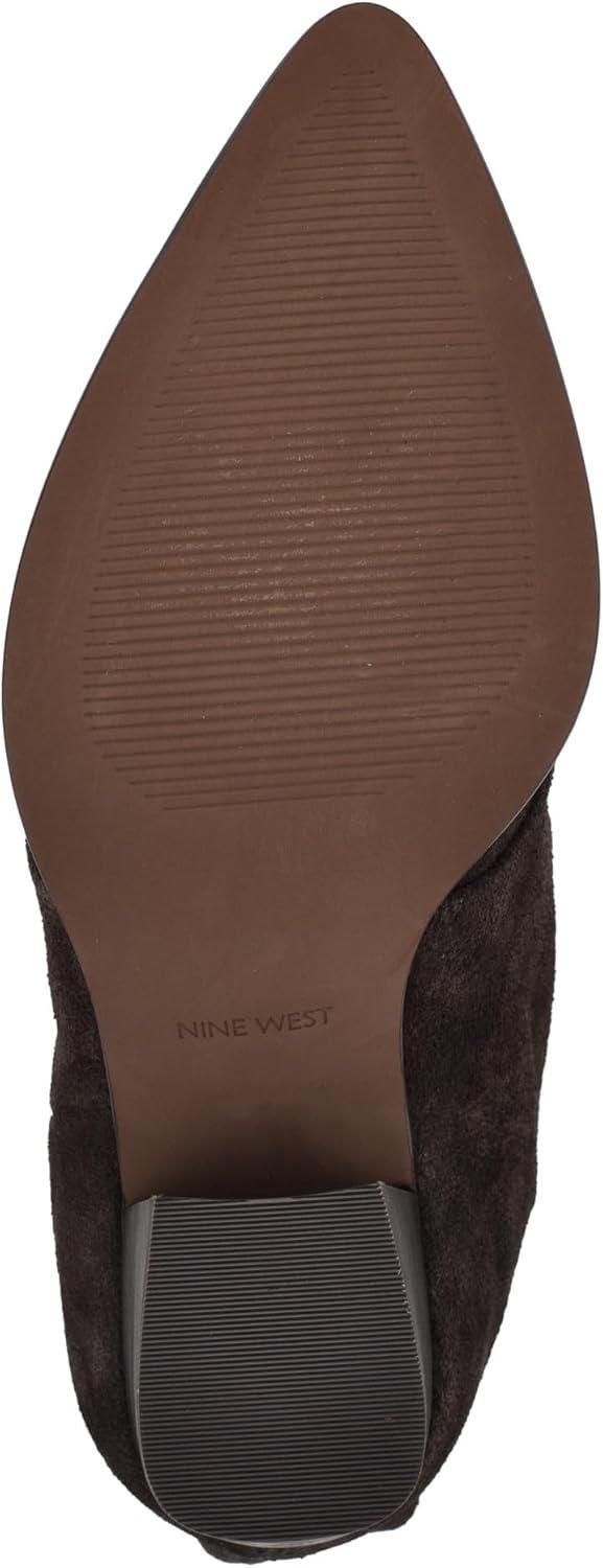 imageNine West Womens Chaye Mid Calf BootDark Brown Suede 200