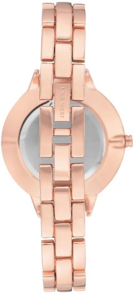 imageNine West Womens Floral Dial Bracelet WatchRose Gold