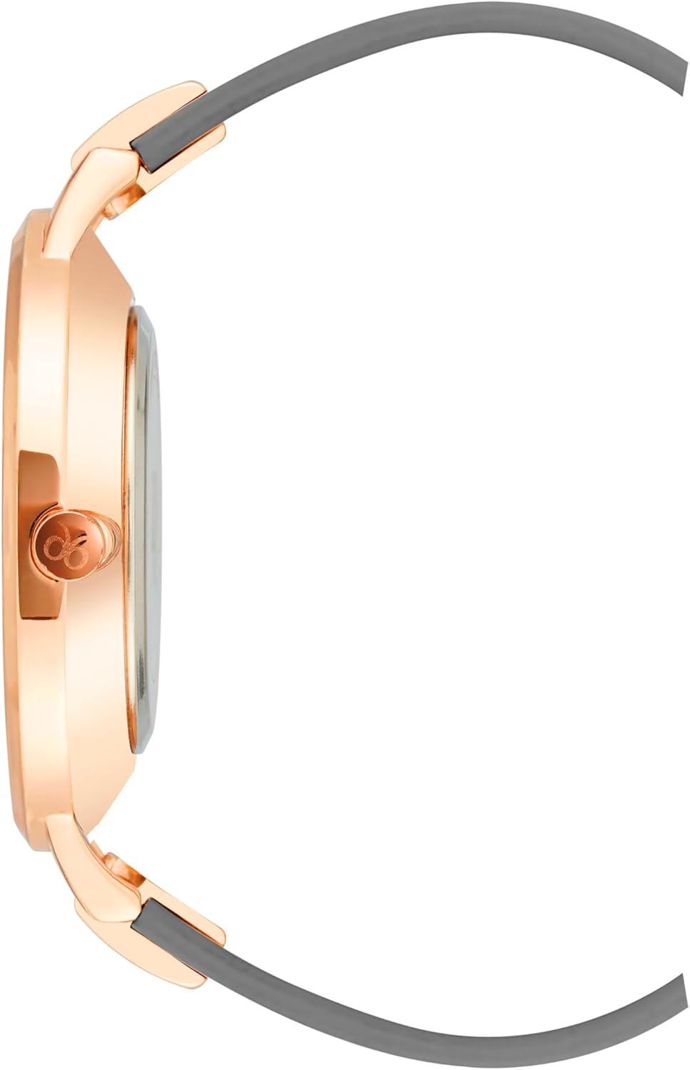 imageNine West Womens Floral Dial Smooth Strap WatchGreyRose Gold