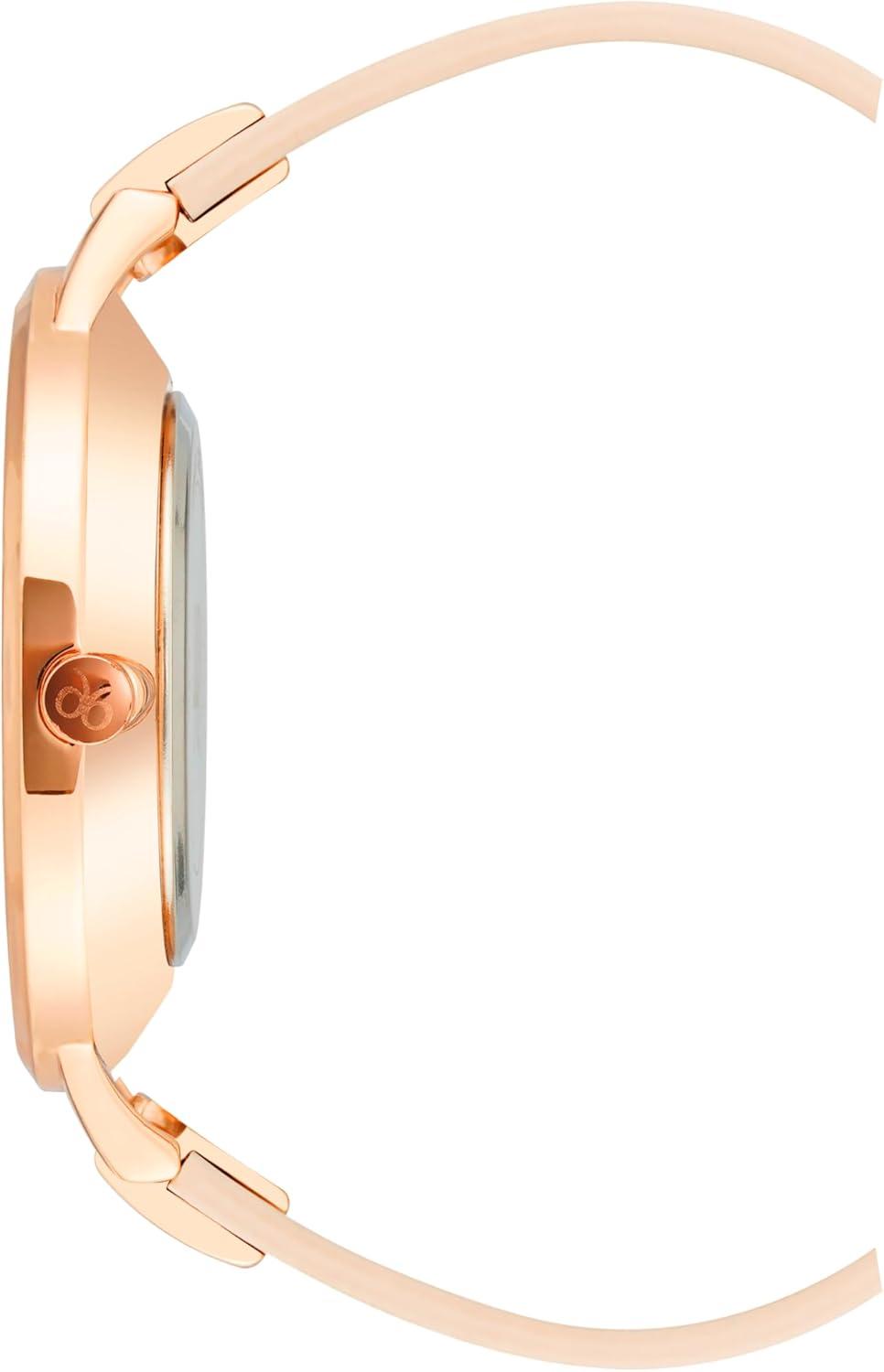 imageNine West Womens Floral Dial Smooth Strap WatchPinkRose Gold